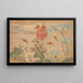 Fledermäuse, Felsen, Blumen, ovale Kalligraphie - Zhang Ruo'ai — gerahmtes Bild an der Wand