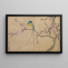 Vogel mit Maulbeerblüten - Zhang Ruo'ai — gerahmtes Bild an der Wand