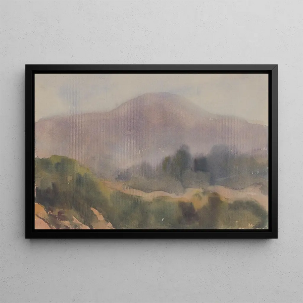 unter einem blauen Berg - Zolo Palugyay — gerahmtes Bild an der Wand