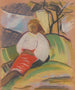 Mädchen in rotem Rock - Zolo Palugyay — Ansicht des Kunstwerks