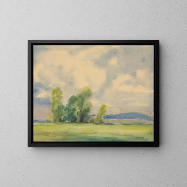 Landschaft - Zolo Palugyay — gerahmtes Bild an der Wand