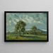 Landschaft von Liptov mit Bäumen - Zolo Palugyay — gerahmtes Bild an der Wand
