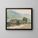 Motiv mit Dorfschäfchen - Zolo Palugyay — gerahmtes Bild an der Wand