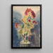 Rote Blumen - Zolo Palugyay — gerahmtes Bild an der Wand