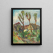 Skizze einer Landschaft mit Pappeln - Zolo Palugyay — gerahmtes Bild an der Wand