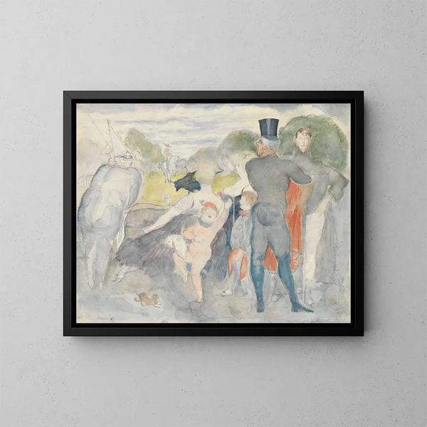 Cabine I mit einem Selbstporträt - Zygmunt Waliszewski — gerahmtes Bild an der Wand