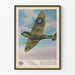Vintage-Poster Spitfire-Jagdflugzeug in Formation – Luftfahrt-Wanddekoration