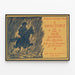Vintage-Poster Arzt zu Pferd im Regen - Retro-Wanddekoration — gerahmtes Bild an der Wand