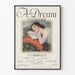 Vintage-Dekorationsposter „A Dream“ mit Porträt einer verträumten Frau