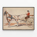 Vintage-Stil Poster Hippomobile - A Kentucky Breaking Cart — gerahmtes Bild an der Wand