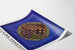 Dekoratives Poster mit geometrischer Abstraktion in Blau und Grün