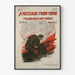 Vintage-Militärposter Eine Nachricht von zu Hause - Retro-Wanddekoration Krieg 1918