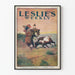 Vintage-Cowboy-Poster in Gefahr auf Pferd und Stier