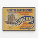 Vintage-Poster Notre-Dame de Paris - Verkauf in den Kaufhäusern Rio de Janeiro — gerahmtes Bild an der Wand