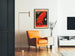 Rotes und schwarzes sowjetisches Propagandaposter im Vintage-Design