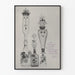 Vintage-Poster Skulptur aus Glas 'A Royal Family' von Don Madden