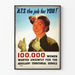 Vintage-Poster Rekrutierung ATS - Retro-Wanddekoration