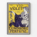 Vintage-Poster für Parfüm Violett elegante Wanddekoration