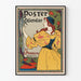 Plakat Kalender Frau in Gelbem Kleid - Vintage Wanddekoration