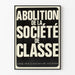 Vintage-Poster zur Abschaffung der Klassen Gesellschaft Wanddekoration