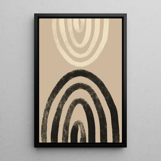 Échos Bohèmes - Minimalistische Abstrakte Plakat