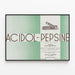 Vintage-Poster Acidol-Pepsine Wanddekoration im Retro-Stil — gerahmtes Bild an der Wand