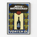 Vintage-Poster Actie Bryggeriet Vørter Øl Dekorations