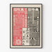 Traditioneller japanischer Kalender-Poster mit roten und schwarzen Tuschefarben