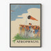 Vintage-Poster Aérophagie - Wanddekoration im Retro-Flugzeugdesign