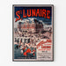 Vintage-Plakat Bretagne – Saint-Lunaire, Seebäder, in einem schmalen Rahmen an einer hellen Wand.