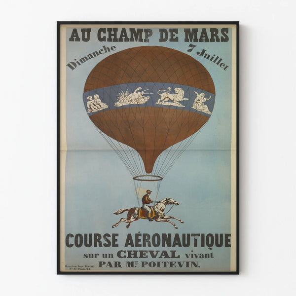 affiche-de-la-premiere-ascension-equestre-de-poitevin-au-champ-de-mars-le-7-juillet-1850