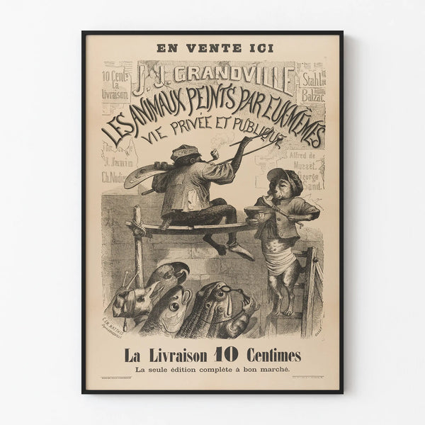 affiche-de-libraire-pour-les-scenes-de-la-vie-privee-et-publique-des-animaux