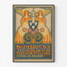 Ausstellungsplakat – Sint Lucas, 1916 – Albert Hahn, in einem schmalen Rahmen an einer hellen Wand präsentiert.