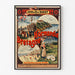Vintage-Normandieplakat – Normandie und Bretagne — Chemins de fer de l’Ouest, in einem schmalen Rahmen an einer hellen Wand.