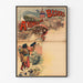 Vintage-Plakat Arènes de Béziers, in einem schmalen Rahmen an einer hellen Wand.