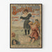 Vintage-Plakat Boulogne-sur-Mer, 24 express, in einem feinen Rahmen an einer hellen Wand.
