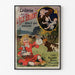 Vintage-Poster Laiterie de l’Isle Briant, Angers, in einem schmalen Rahmen an einer hellen Wand.