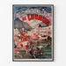 Vintage-Plakat Luchon, Casino und Kurwesen, in einem schmalen Rahmen an einer hellen Wand.