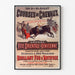 Vintage-Poster Mont-de-Marsan, Feste und Rennen, in einem feinen Rahmen an einer hellen Wand präsentiert.
