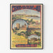 Vintage-Plakat Pyrenäen und Gascogne, Wintersaison, in einem feinen Rahmen an einer hellen Wand.