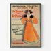 Vintage-Plakat The Panther, Princess’s Theatre, in einem schmalen Rahmen an einer hellen Wand präsentiert.