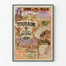 Vintage-Poster Touraine, Schlösser der Loire, in einem feinen Rahmen an einer hellen Wand präsentiert.