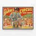 Vintage-Poster des Al G. Barnes Circus Seiten-Show zur Wanddekoration — gerahmtes Bild an der Wand