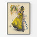 Vintage-Poster Alice von Sylva in Gelber Robe