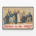 Vintage-Rekrutierungs-Poster Marine – Gemeinsam in die Marine eintreten — gerahmtes Bild an der Wand