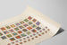 Buntes mittelalterliches Alphabet-Poster zur Dekoration — Ansicht des Kunstwerks