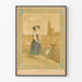 Vintage-Poster aus traditionellem Elsass mit Storchendekor