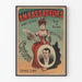 Vintage-Poster Botschafter Champs-Élysées Rot und Grün