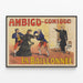 Vintage-Poster Ambigu-Komisch Die Baillonnée — gerahmtes Bild an der Wand