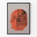Dekoratives Poster Profil und Symbole Amerikas